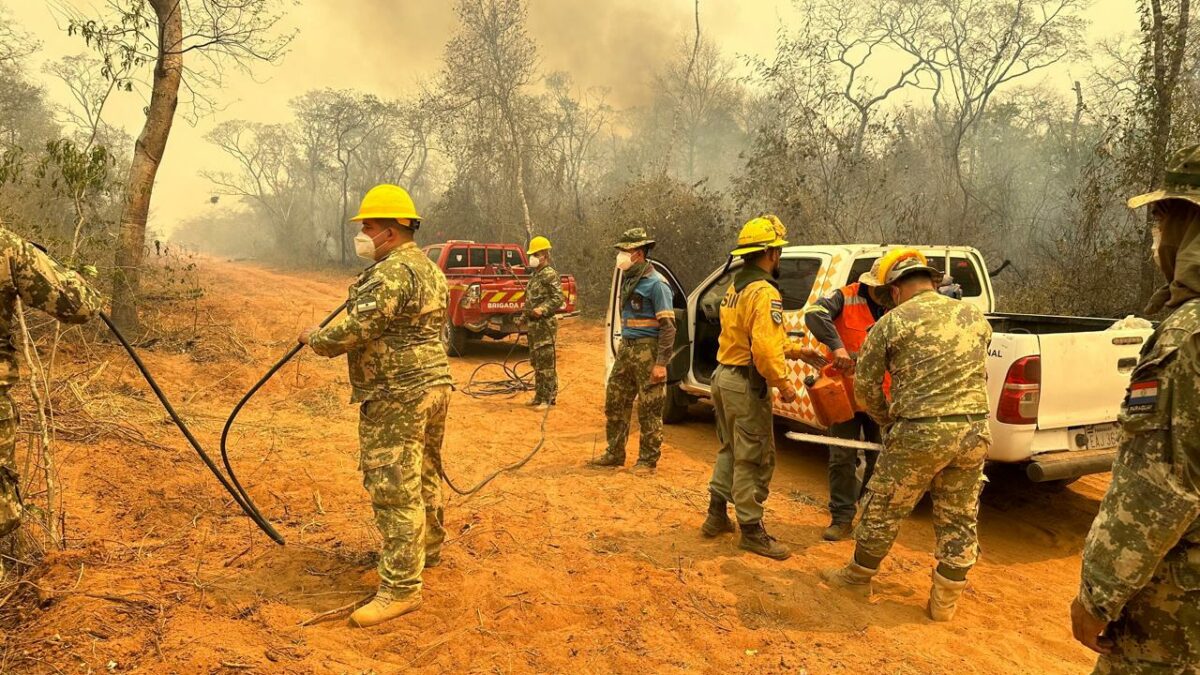 Fuego en el Chaco avanza unos 500 metros cada hora